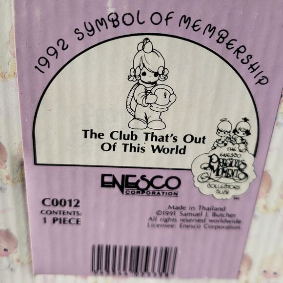Precious Moments "The Club that's Out of this World" 1992 - Picture 5 of 5